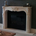 Louis XV stone fireplace - 2