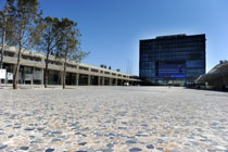 Montpellier town hall rear plazza