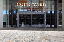 Front courtyard of the Hotel Marriott in Montpellier