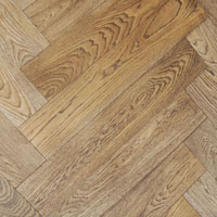 Solid Herringbone Leached Grey Finish