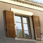 traditional windows double glazed with shutters